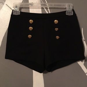 Black high waisted shorts